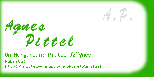 agnes pittel business card